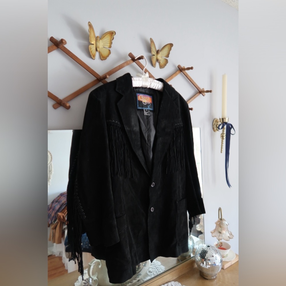 Vintage 80s Cripple Creek fringe lined Size M